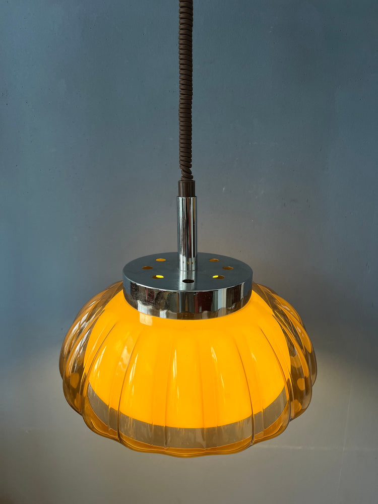 Dijkstra Flower Plexiglass Space Age Pendant Light