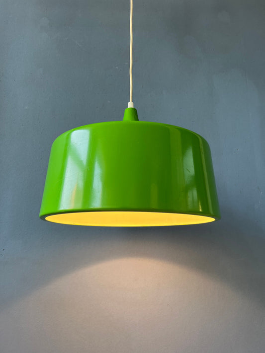 Green Pendant Lamp - Vintage Space Age Hanging Lamp - Mid Century Light Fixture