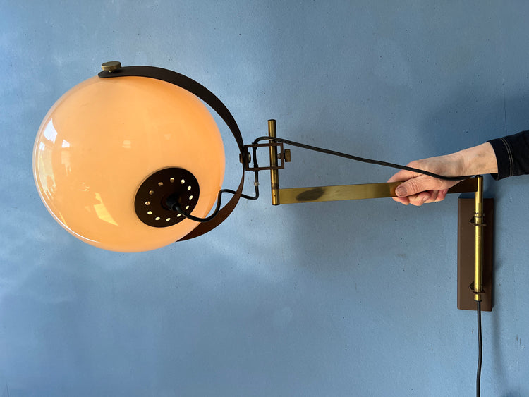 Mushroom Wall Light - Dijkstra Lamp - Space Age Sconce - Swing-Arm