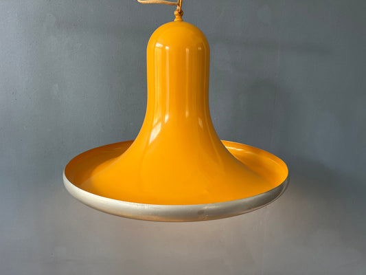 Yellow Mid Century UFO Space Age Pendant Lamp