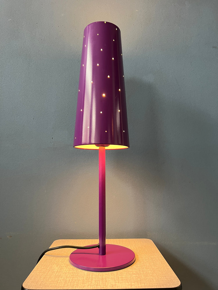 Mid Century Space Age Purple Table Lamp