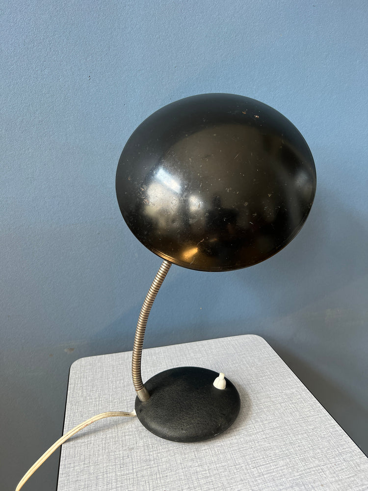 Small Black Bauhaus Style Metal Desk Lamp
