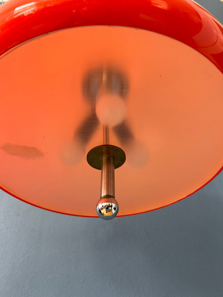 Orange Guzzini Cabras Space Age Pendant Lamp by Luigi Massoni