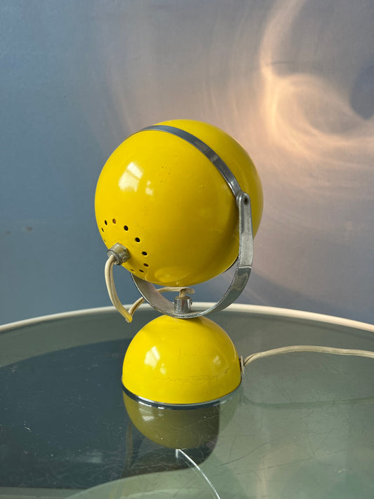 Yellow Mid Century Space Age Eyeball Table Lamp