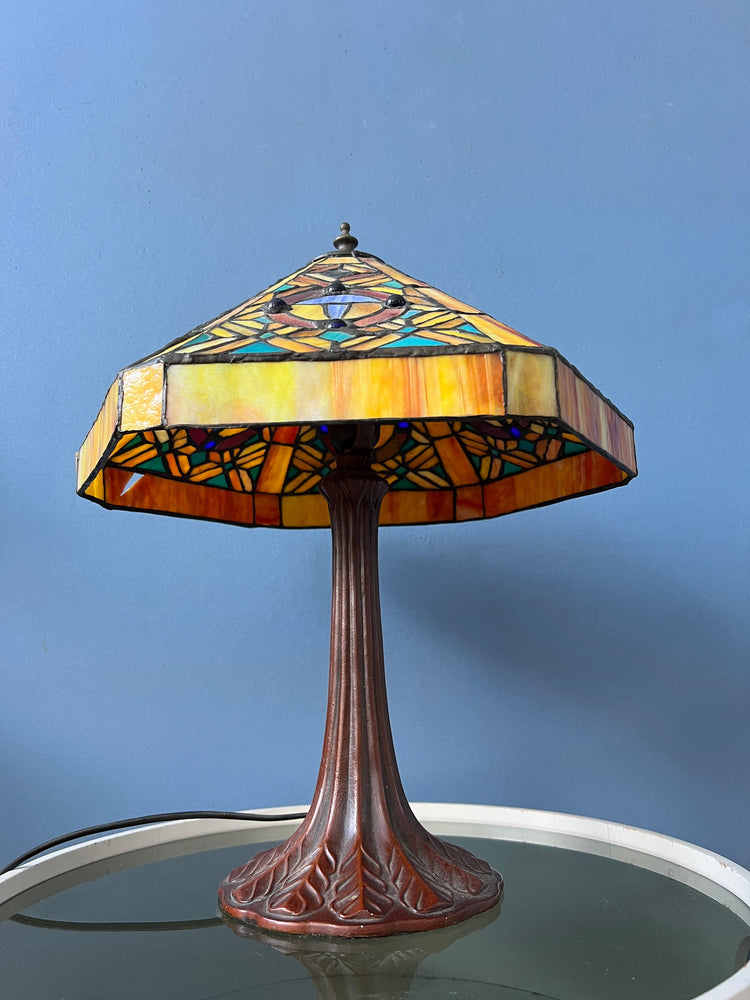 Stained Glass Tiffany Art Deco Style Desk Lamp