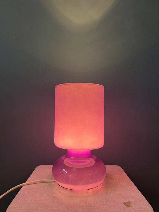 Purple Vintage Ikea Lykta Glass Table Lamp