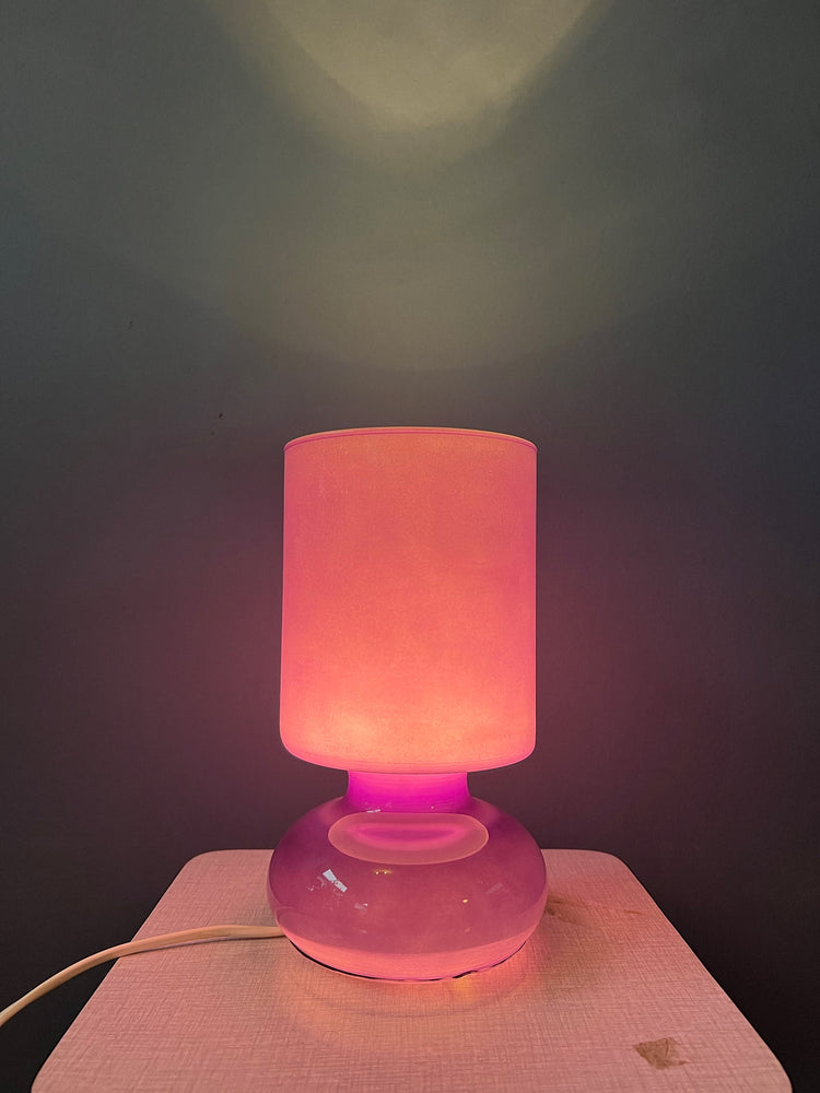 Purple Vintage Ikea Lykta Glass Table Lamp