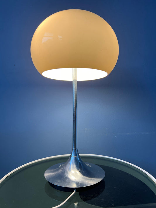 Retro Mid Century Beige Mushroom Table Lamp