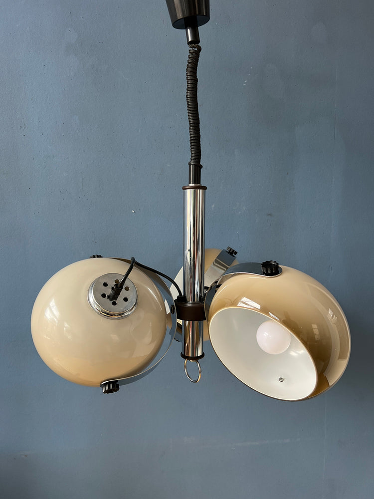 Vintage Dijkstra Space Age Pendant / Chandelier - Mid Century Modern Lamp - Retro 70s Light Fixture