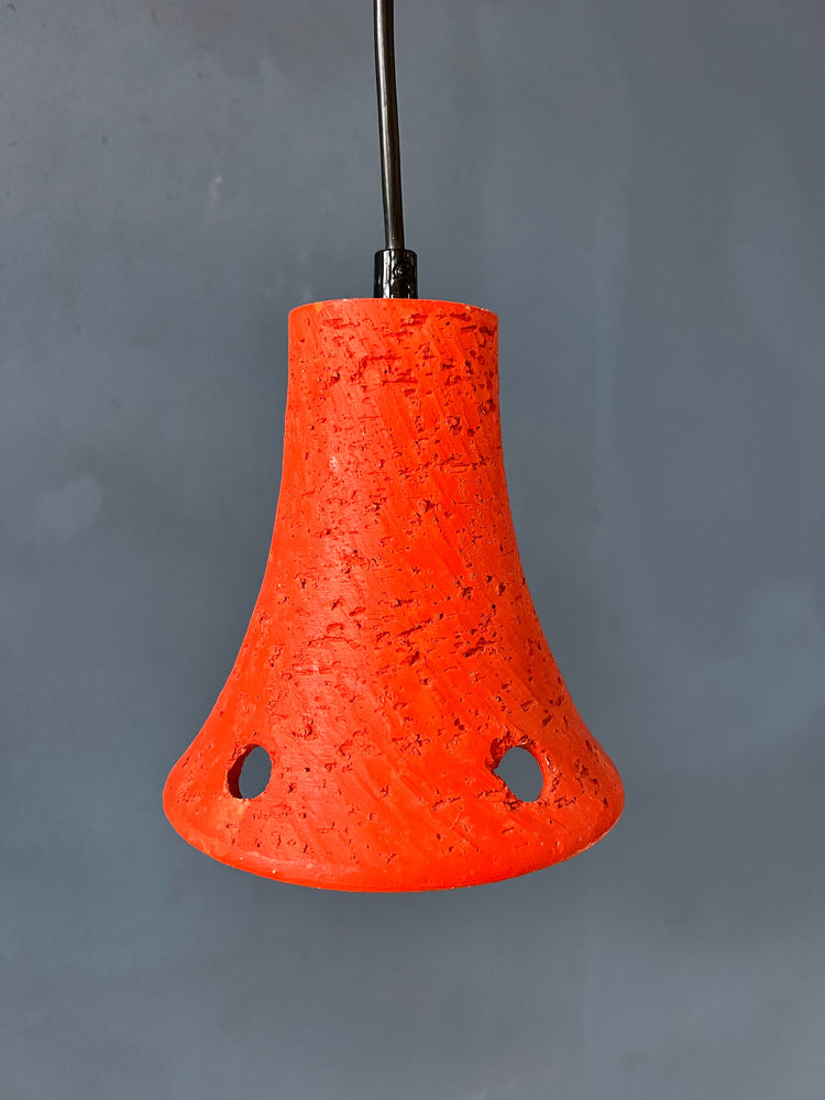2 Orange Retro Ceramic Pendant Lamps
