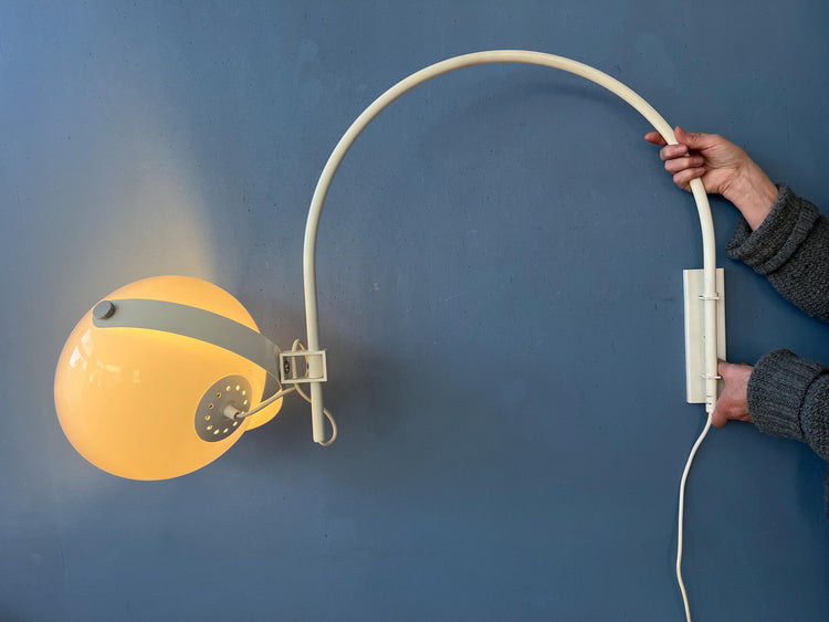 Vintage Dijkstra Space Age Mushroom Arc Wall Lamp