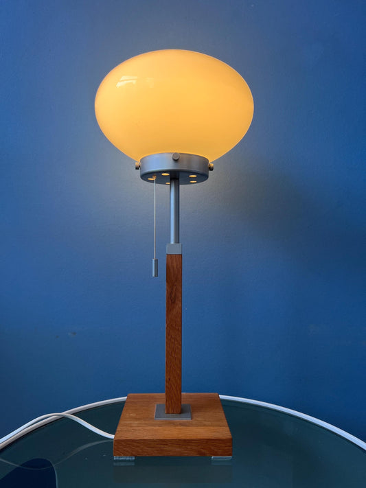 Vintage Ikea Läreda Post Modern Opaline Glass Desk Lamp