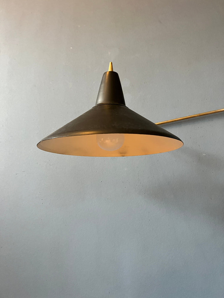 Vintage Swing-Arm 'Van Doorn' Wall Lamp in Style of Rietveld's Panama