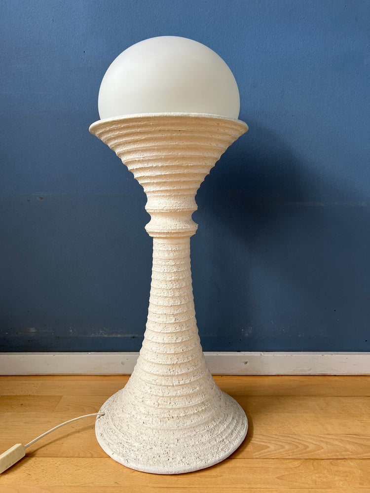 White Ceramic Mid Century Space Age Floor Lamp by Doria Leuchten