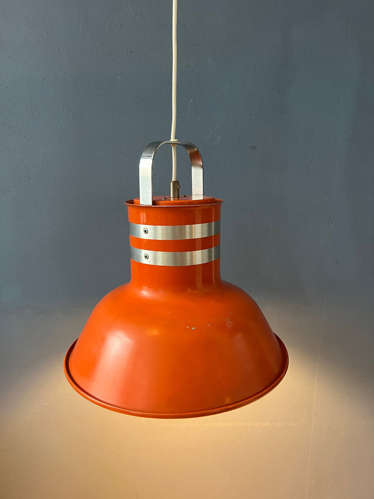 Orange/Red Metal Space Age Pendant Lamp
