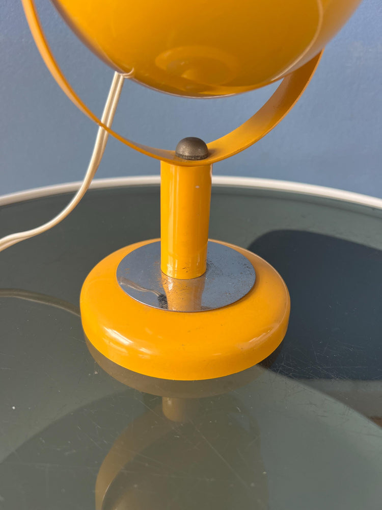 Yellow Flexible Space Age Eyeball Table Lamp