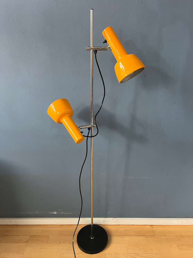 Vintage Yellow Mid Century Space Age Floor Lamp