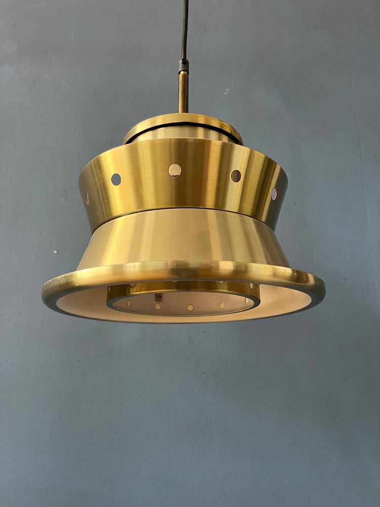 Metallic Doria Leuchten Space Age Hanging Lamp