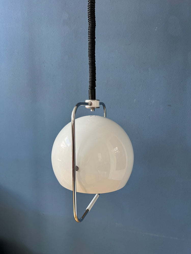 Vintage GEPO Eyeball Pendant Lamp - Beige Mid Century Modern Light Fixture