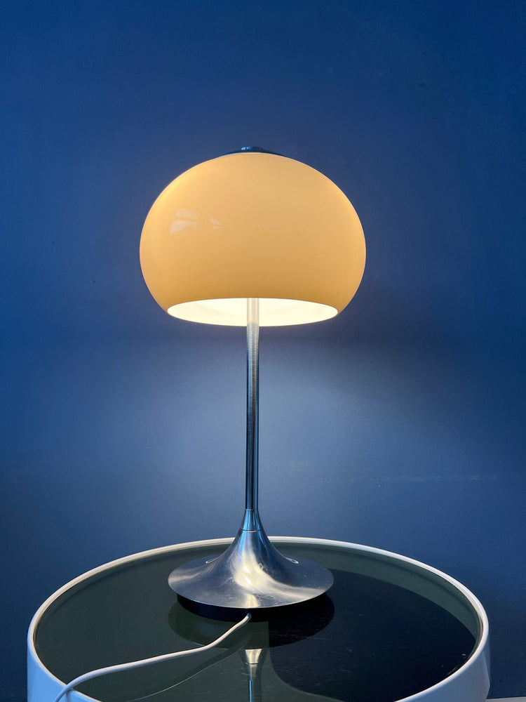 Retro Mid Century Beige Mushroom Table Lamp