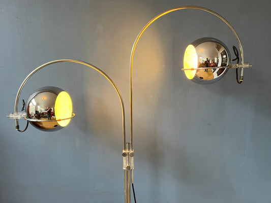 Vintage GEPO Double Arc Eyeball Floorlamp | Space Age Lamp | Mid Century Lamp