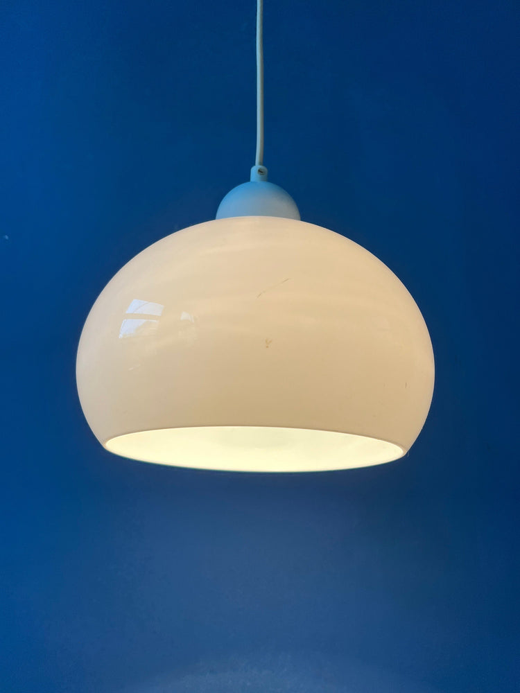 Small White Space Age Mushroom Hanging Lamp