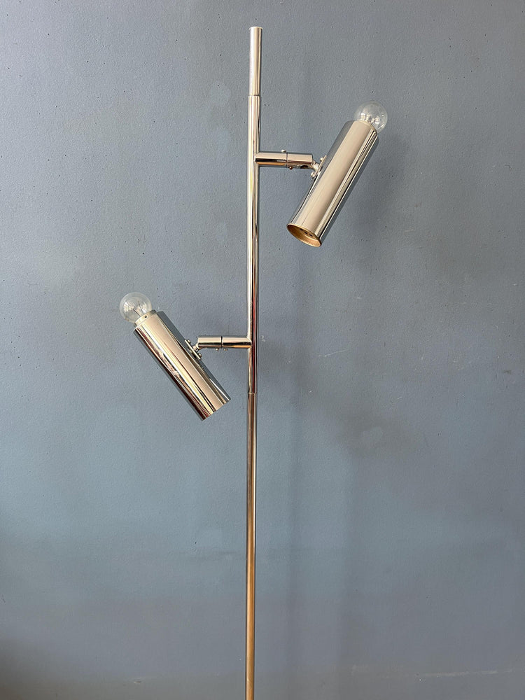 Chrome Vintage Sputnik Floor Lamp by Sölken Leuchten