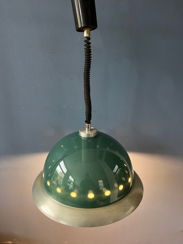 Big Green Dijkstra Space Age Dome Hanging Lamp