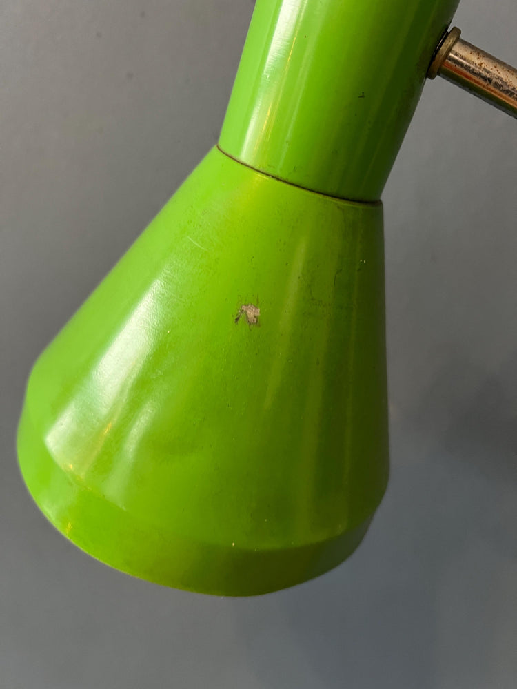 Vintage Mid Century Apple Green Adjustable Floor Lamp