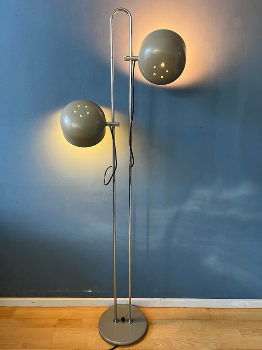 Mid Century Anvia Flexible Taupe Floor Lamp