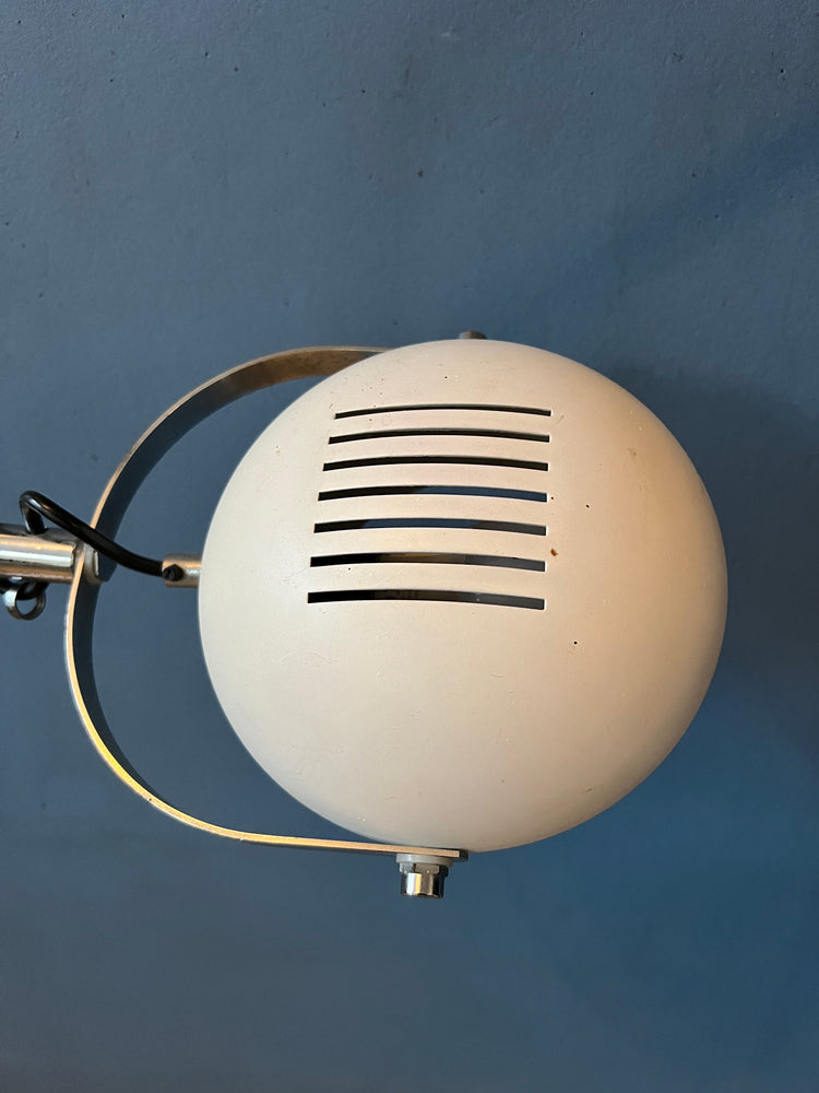 Vintage White Herda Space Age Arc Wall Lamp