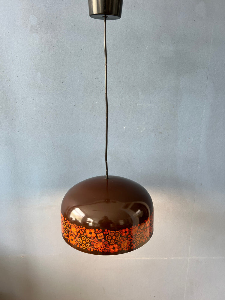 Mid Century Brown Arabia Hanging Lamp by Kaj Franck for Fog & Morup