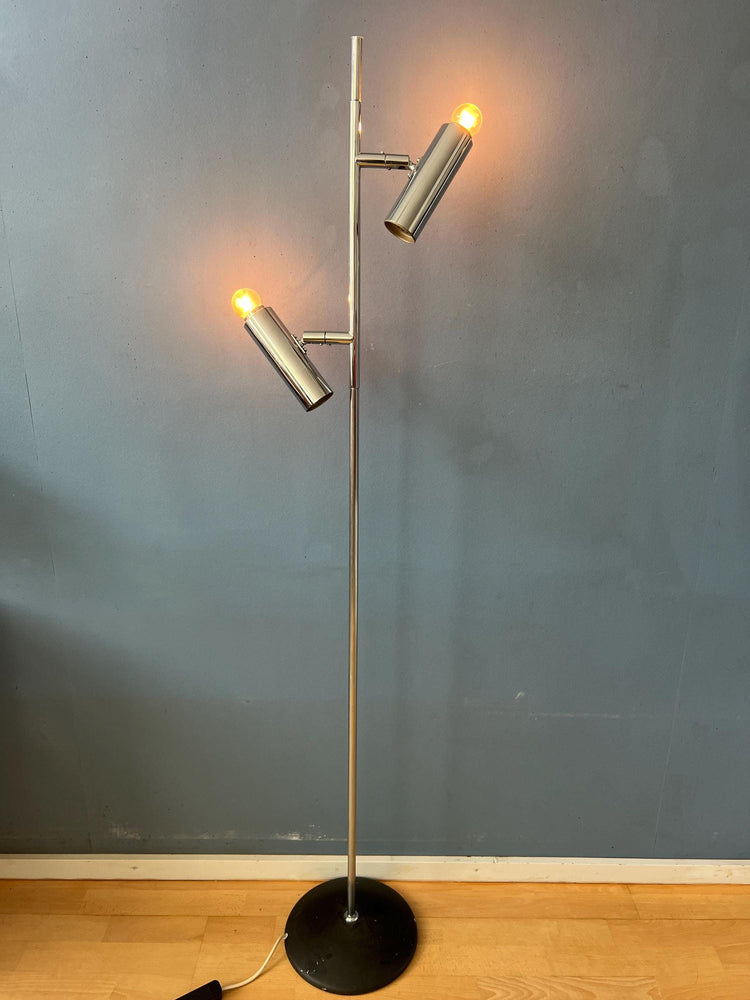 Chrome Vintage Sputnik Floor Lamp by Sölken Leuchten