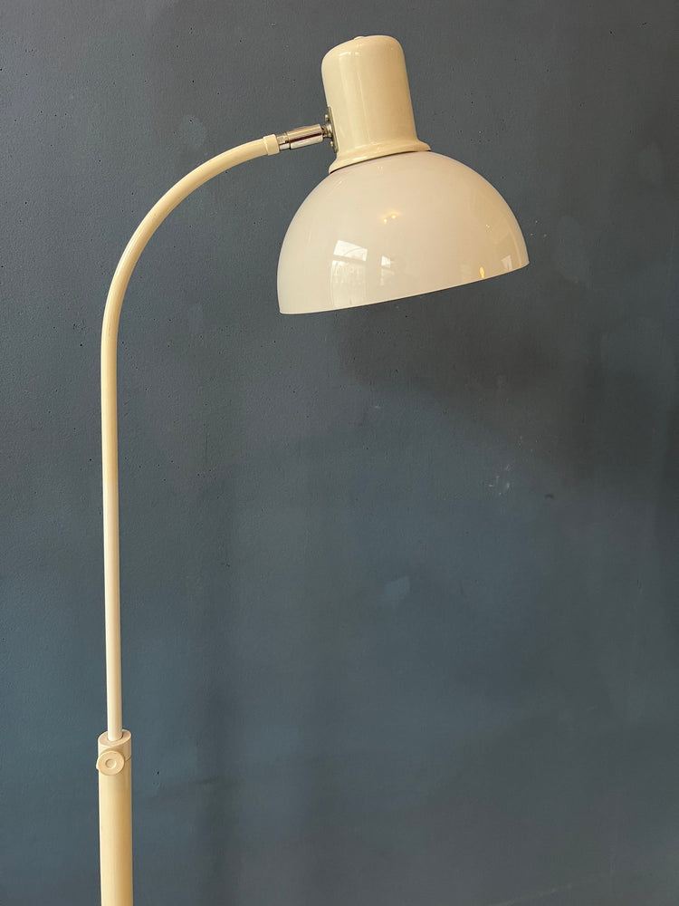 Beige Mid Century Floor Lamp with Plexiglass Shade