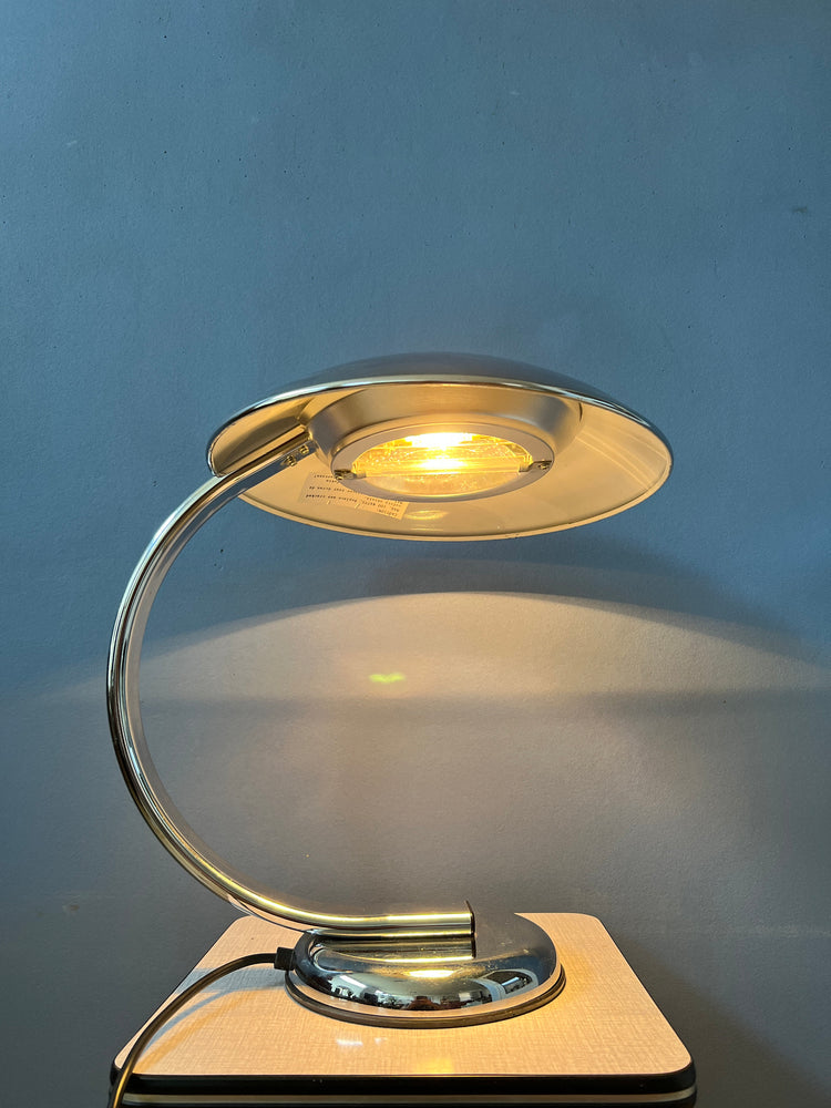 Chrome Post Modern Desk Lamp - Bauhaus Style Table Lamp