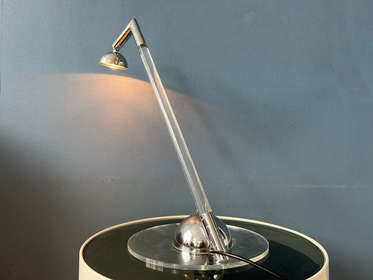 Postmodern 80s Translucent Plexiglass Table Lamp
