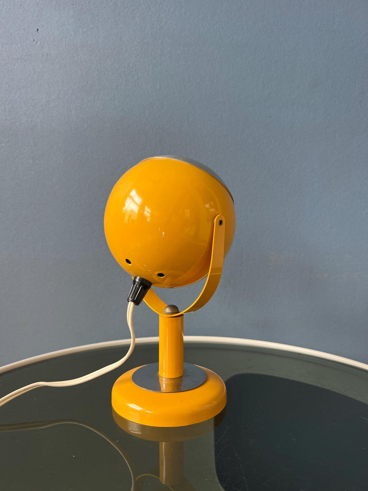 Yellow Flexible Space Age Eyeball Table Lamp