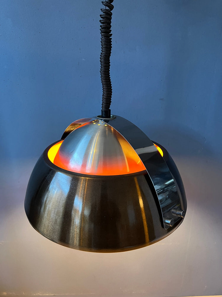 Orange Lakro Amstelveen Space Age Pendant Light with Rise-and-Fall