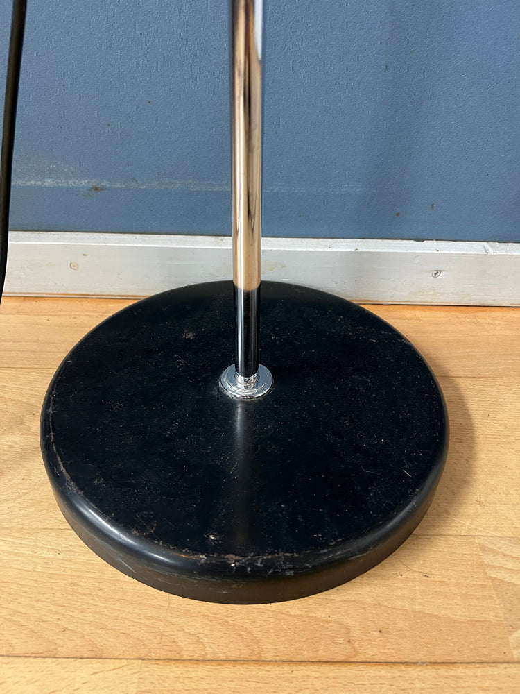 Mid Century Floor Lamp with Two Black/Chrome Spots