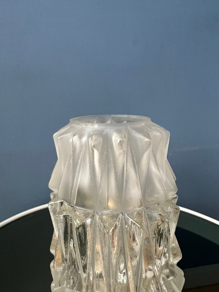 Crystal Glass Mid Century Table Lamp