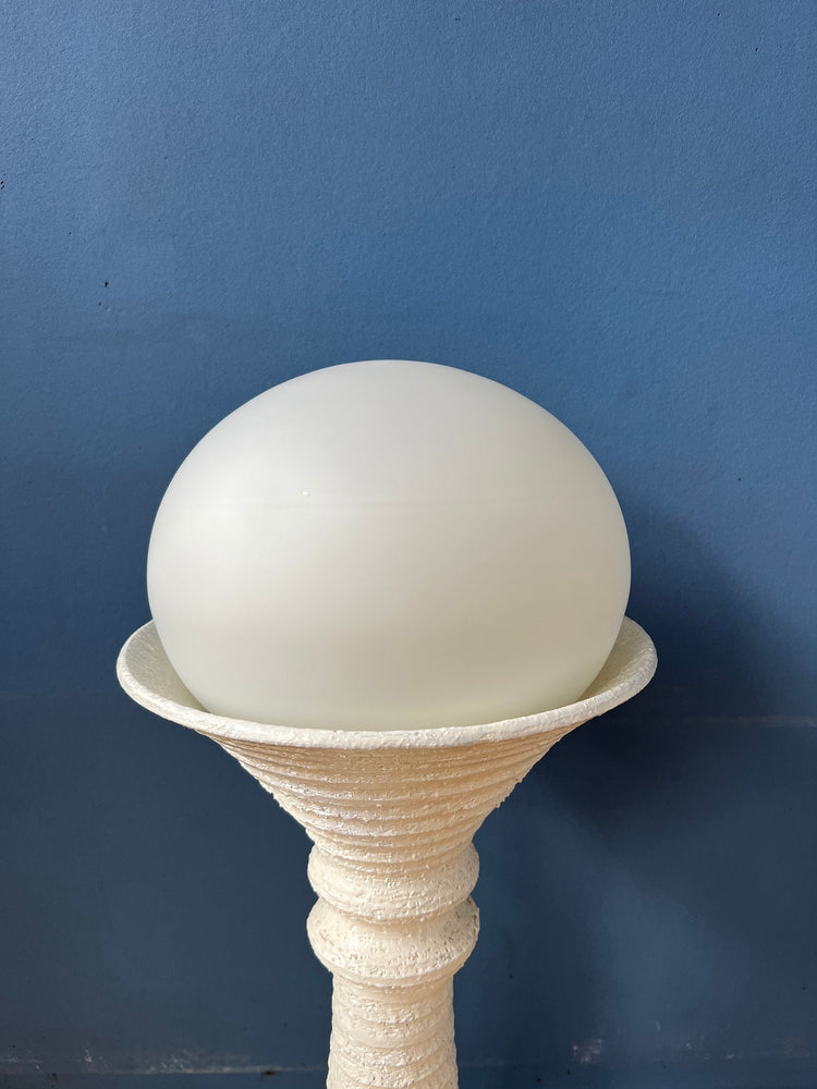 White Ceramic Mid Century Space Age Floor Lamp by Doria Leuchten