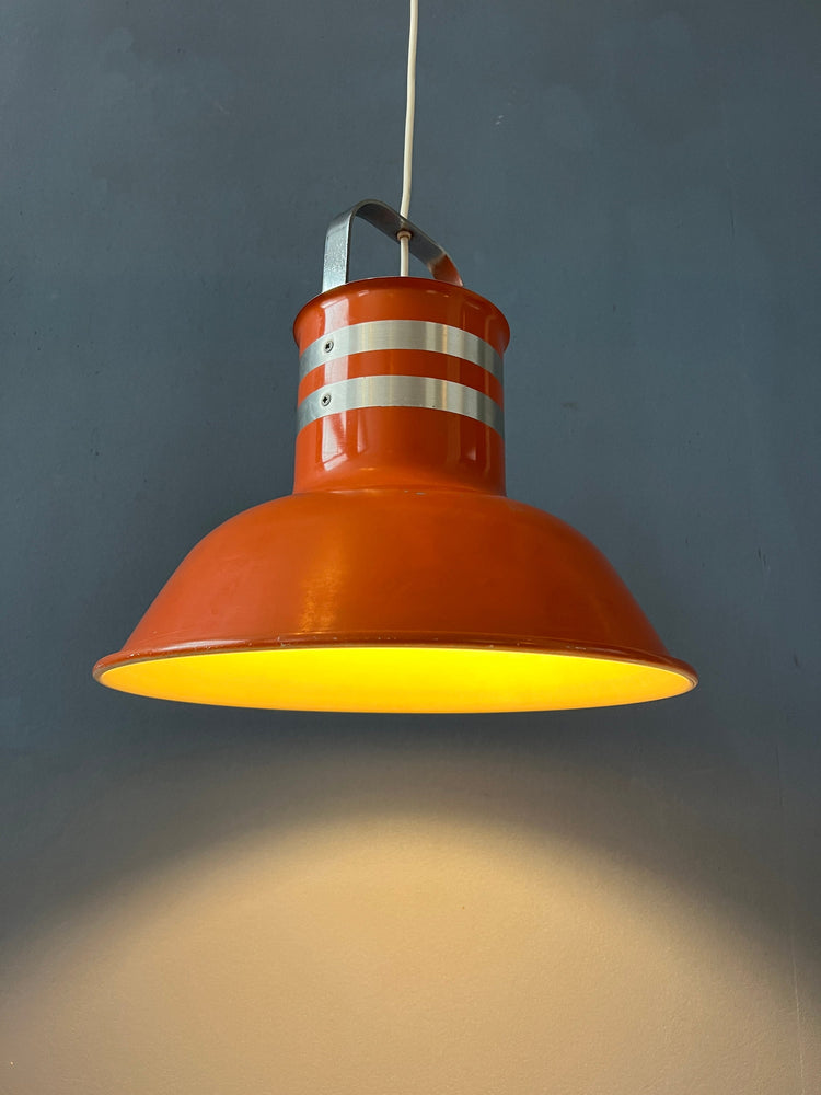 Orange/Red Metal Space Age Pendant Lamp