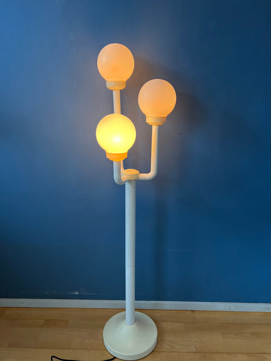 White Acrylic Space Age Floor Lamp