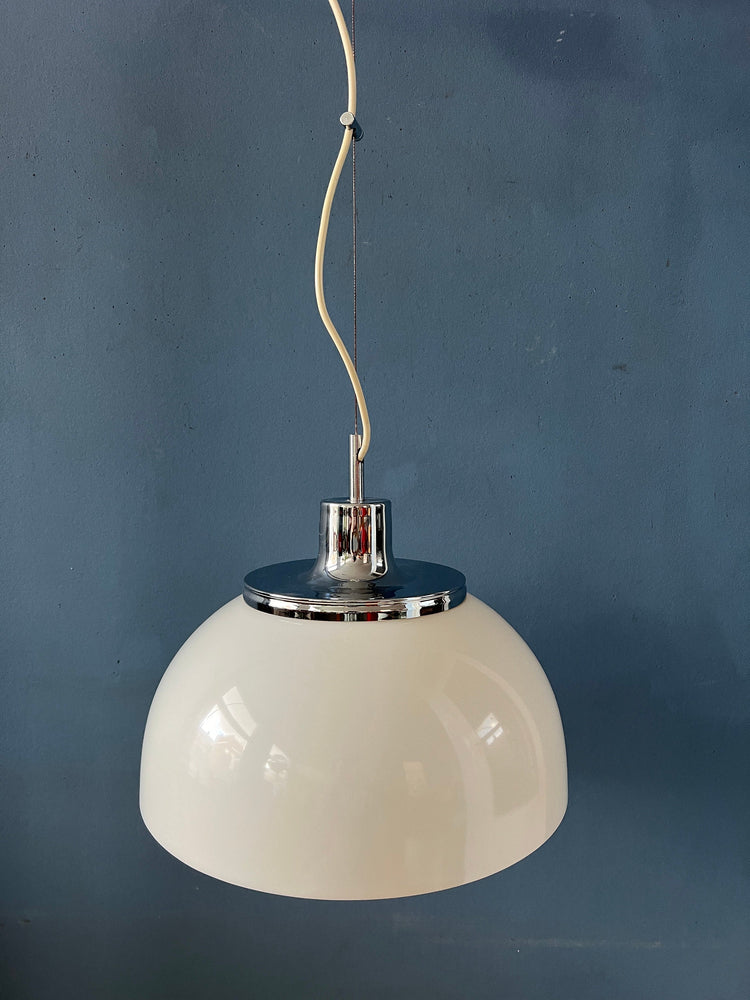 White Guzzini Faro Plexiglass Hanging Lamp