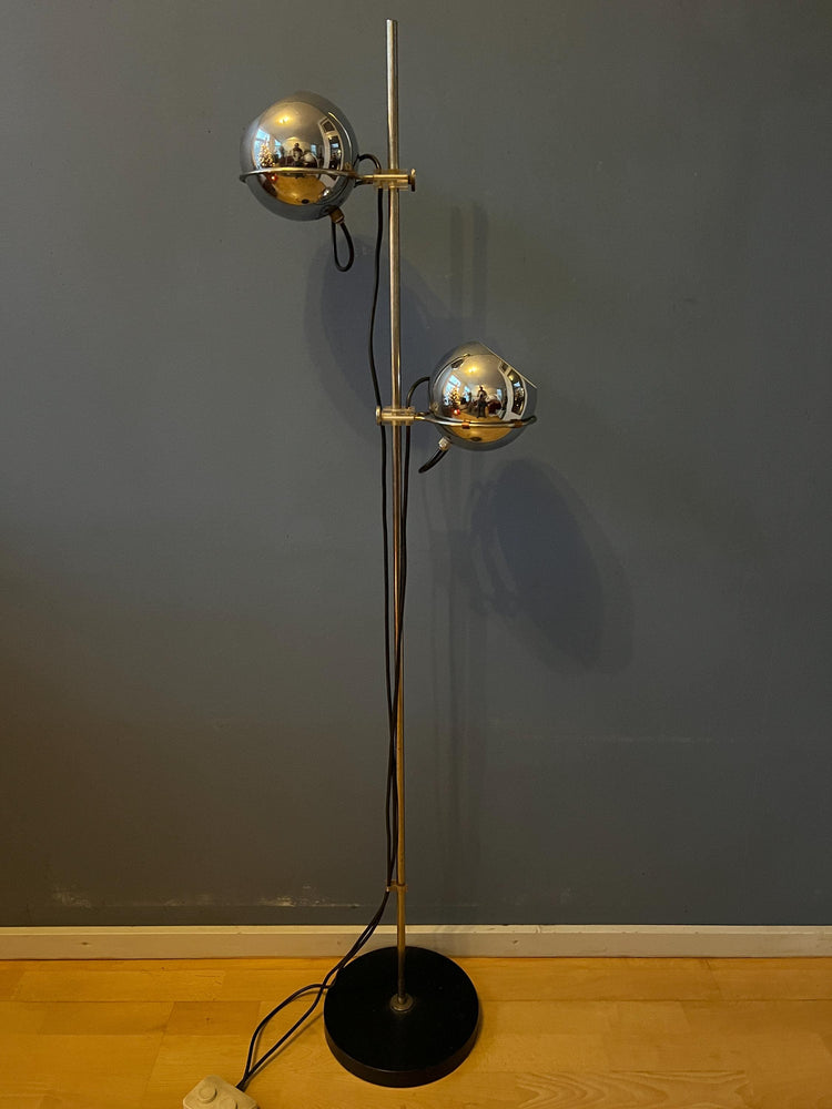 Vintage Chrome Mid Century GEPO Eyeball Floor Lamp