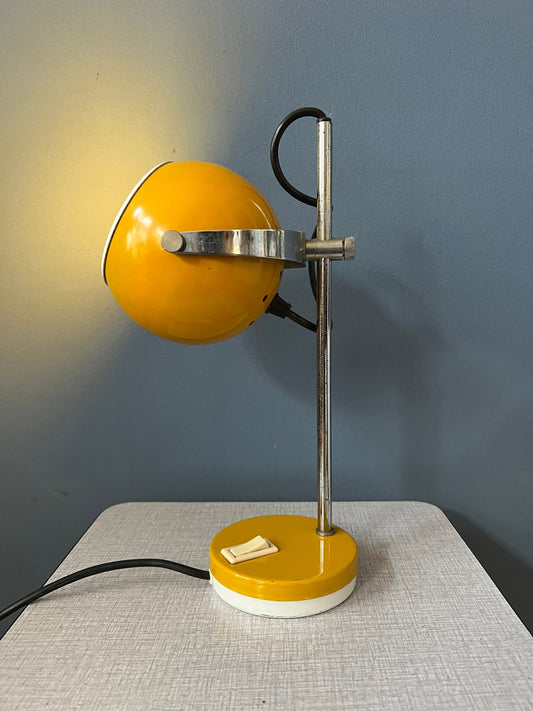 Yellow Herda Space Age Eyeball Table Lamp