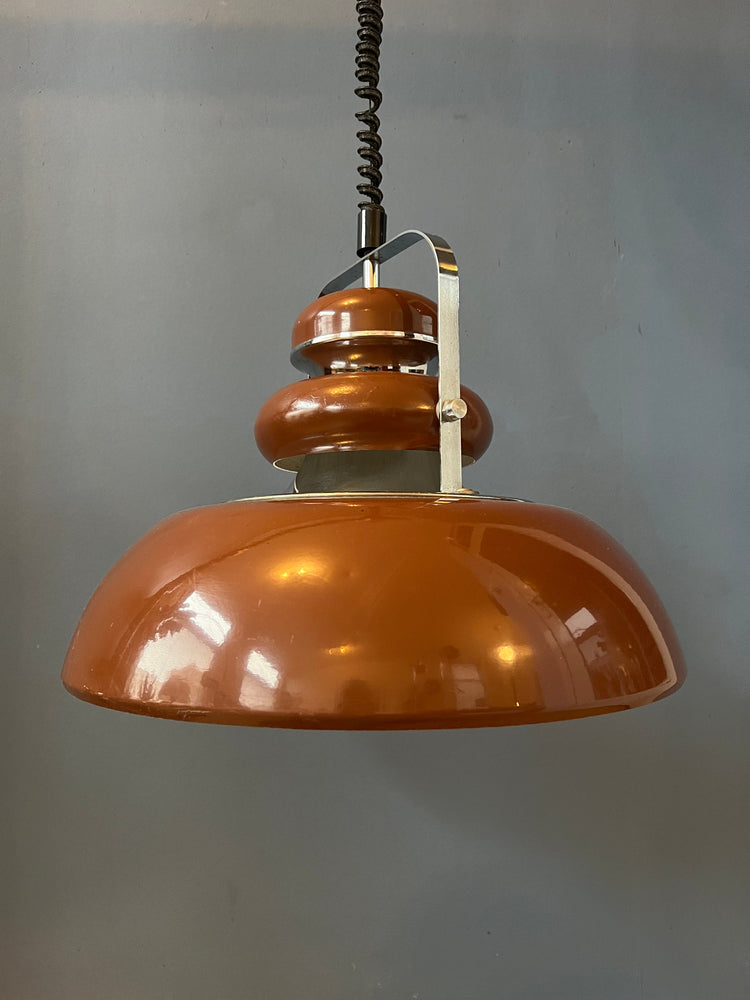 Brown Mid Century Anvia Space Age Pendant Lamp