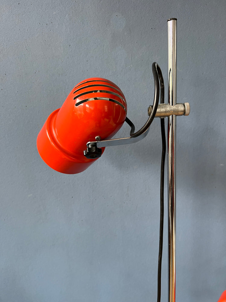 Red Mid Century Space Age Floor Lamp