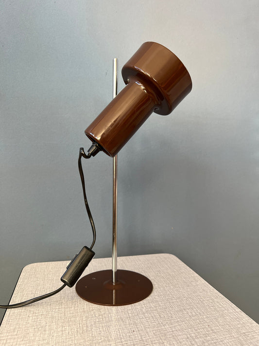 Vintage Brown Adjustable Space Age Desk Lamp