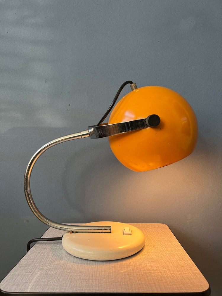 Yellow GEPO Eyeball Desk Lamp / Mid Century Space Age Table Lamp